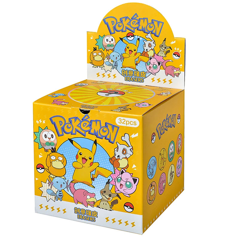 Anime Pokémon Surprise Box – Kawaii Eraser with Mini Pikachu Figure and Friends