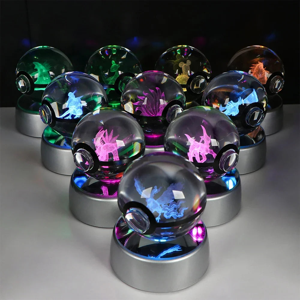 Pokémon LED Crystal PokeBall – Legendary Night Light Edition