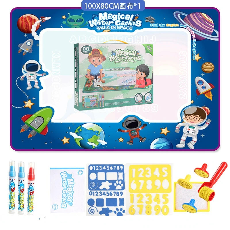 Magic Water Drawing Mat With Reusable Magic Pens 100x80CM