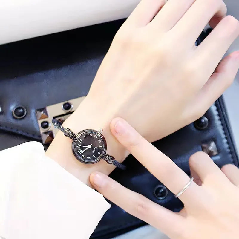 Women’s Small Bangle Bracelet Watch – Stainless Steel Retro Quartz Wristwatch