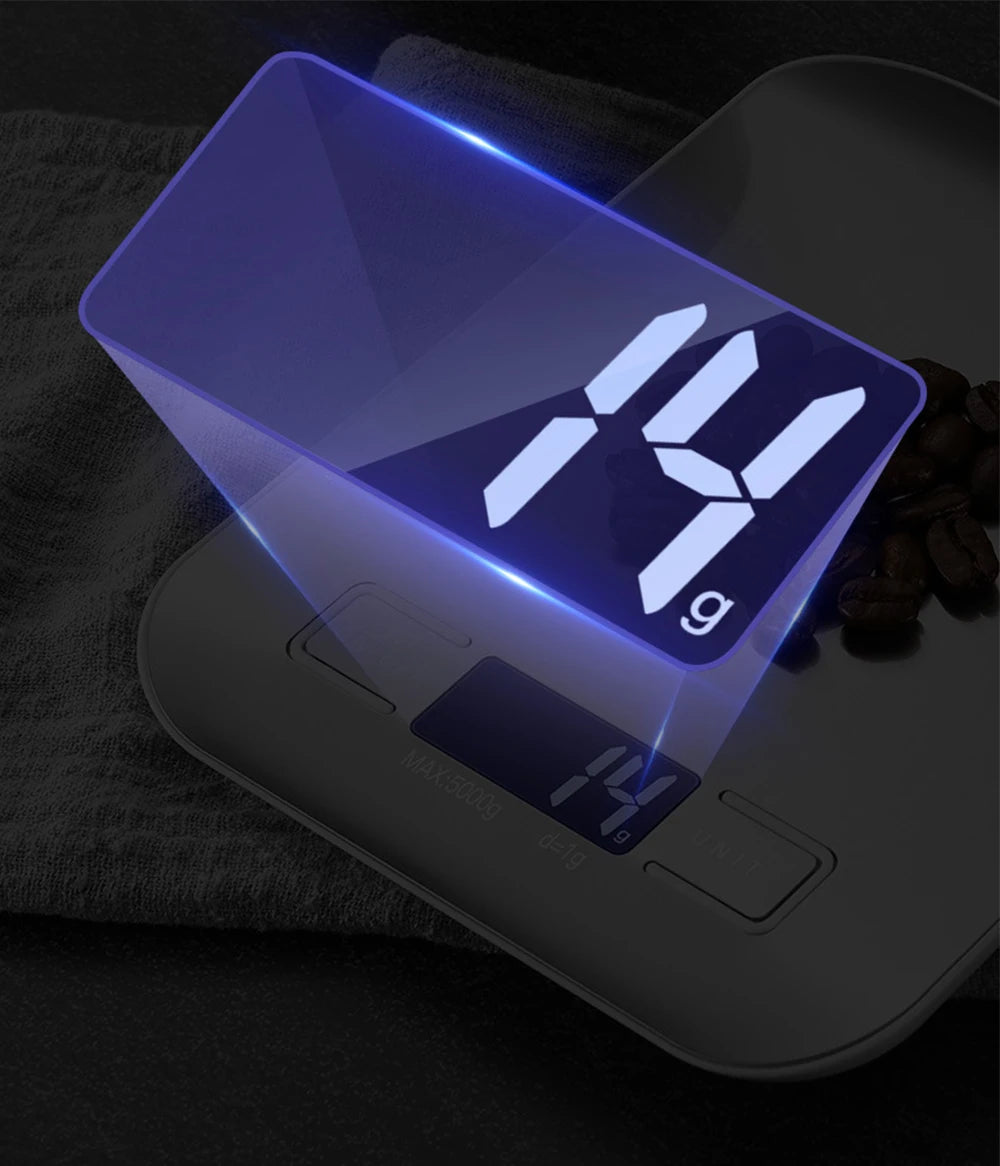 Digital Kitchen Scale 1g up to 5kg/10kg – Portable Stainless Steel Scale with LCD Display