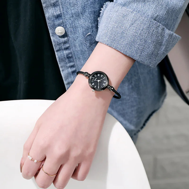 Women’s Small Bangle Bracelet Watch – Stainless Steel Retro Quartz Wristwatch