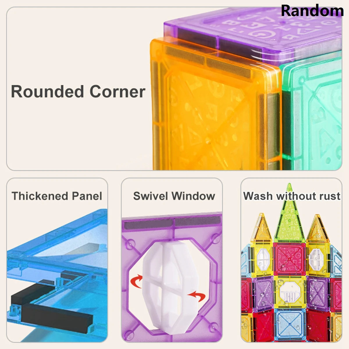 Magic Magnetic Tiles for Kids - Creative Building and Fun Learning