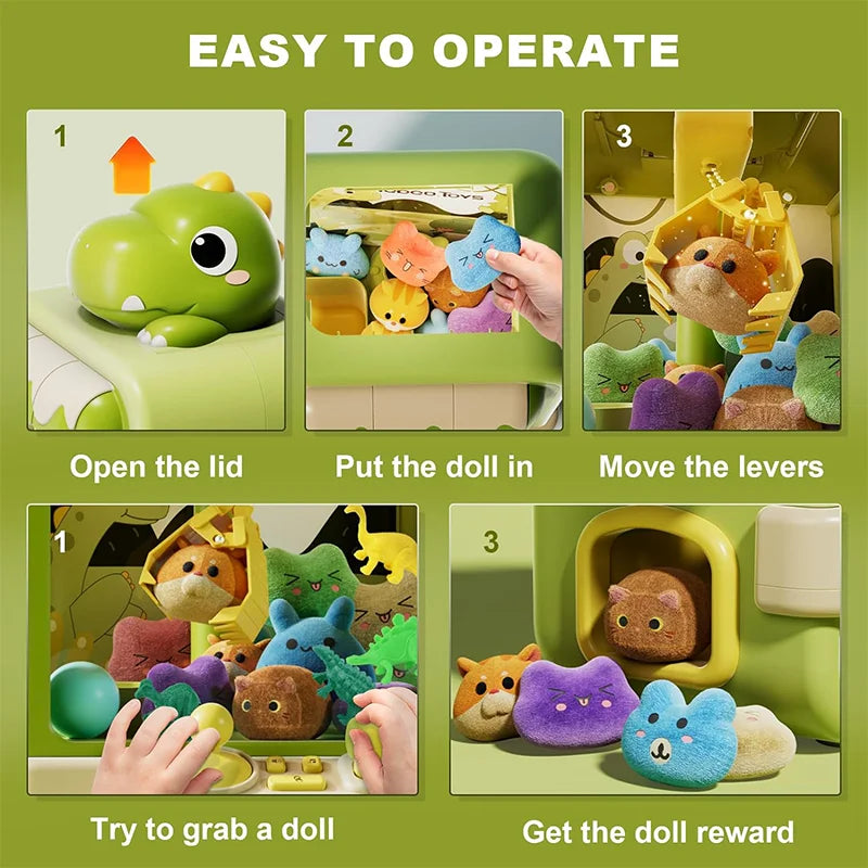 Dino & Bunny Claw Machine Toy – Fun Grab Game for Kids