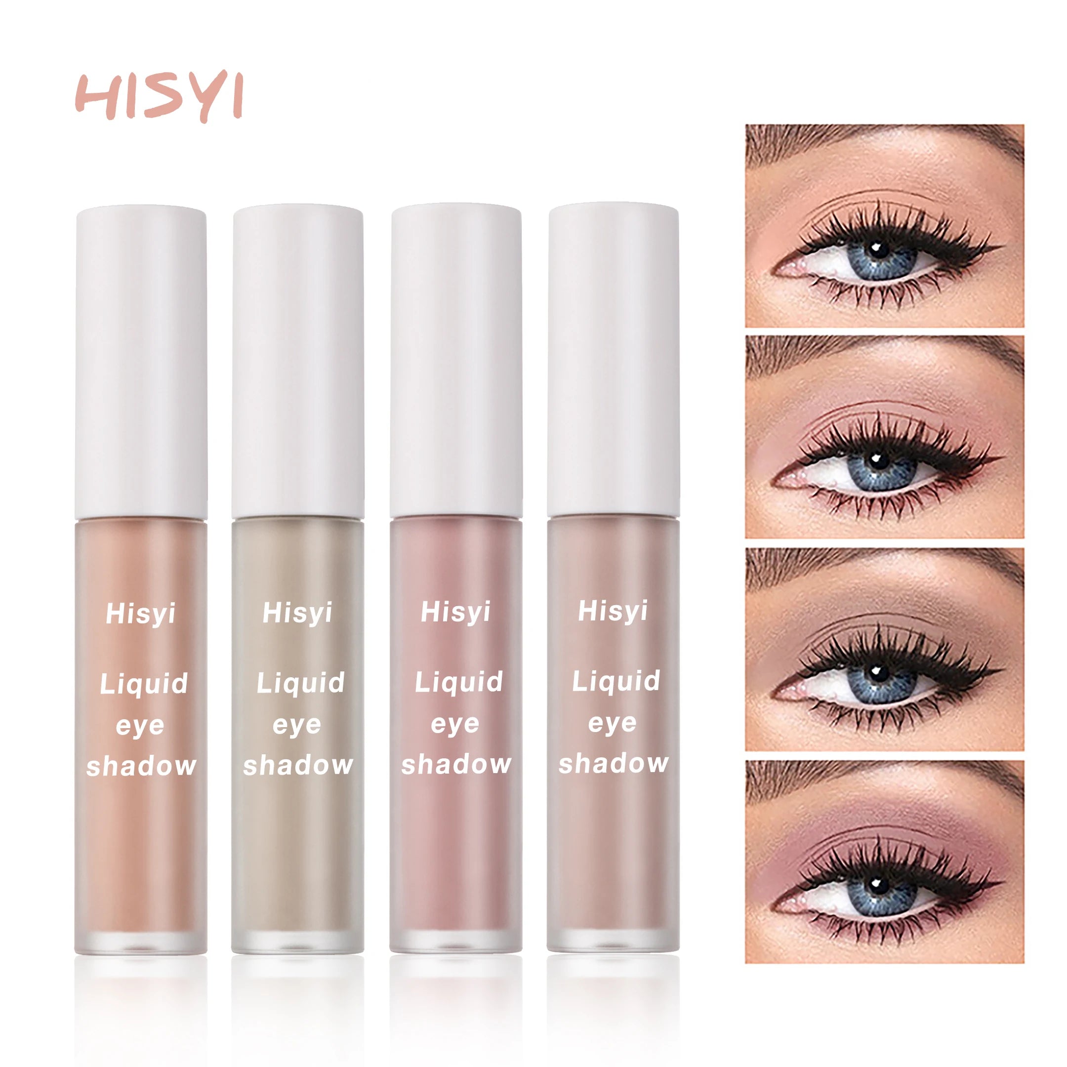 Hydrating Matte Liquid Eyeshadow – Four Earth Tones, Long-Lasting with Silky Smooth Application