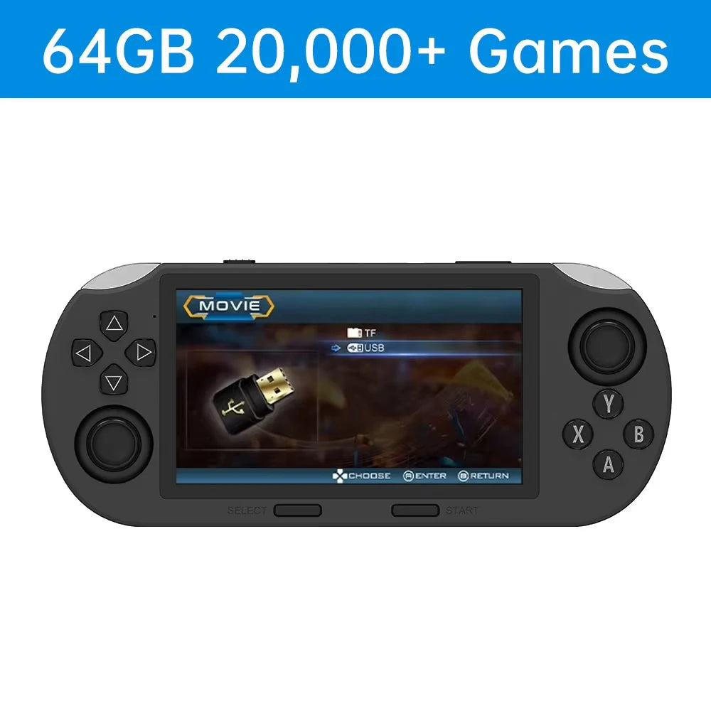 SF3000 Portable Mini Handheld Game Player 4.5 Inch IPS Screen Retro Video Game Console Built-in 20000+ Games