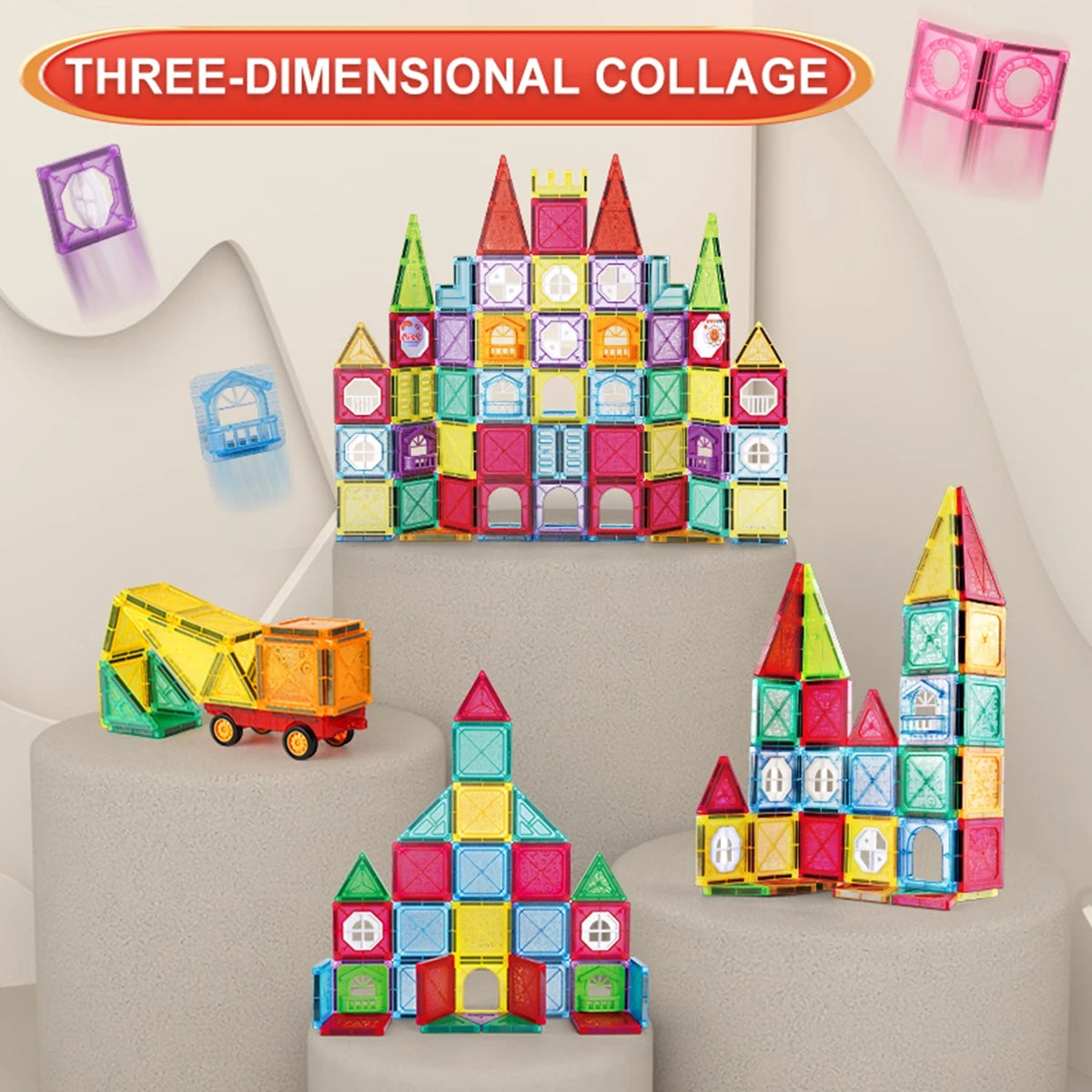 Magic Magnetic Tiles for Kids - Creative Building and Fun Learning