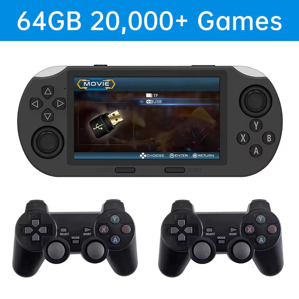 SF3000 Portable Mini Handheld Game Player 4.5 Inch IPS Screen Retro Video Game Console Built-in 20000+ Games