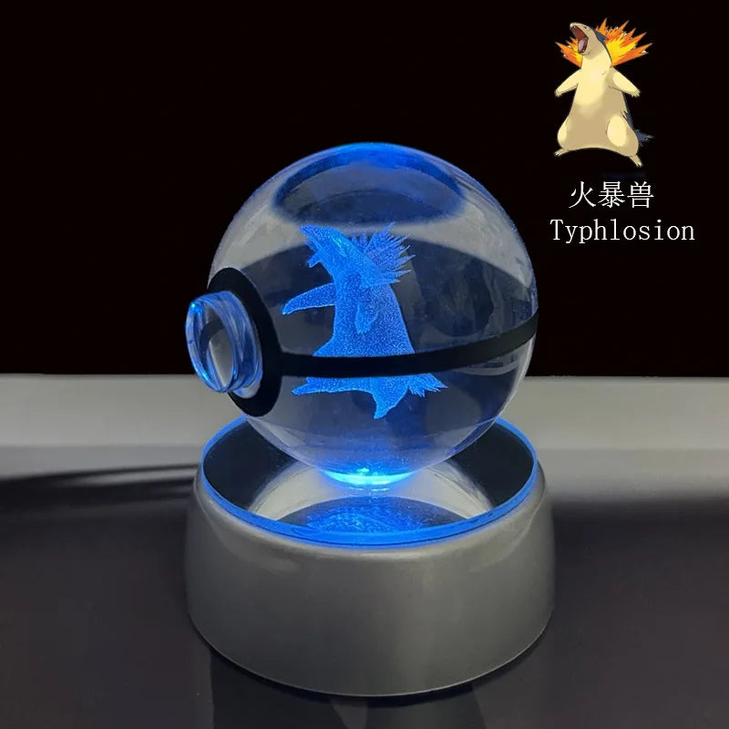 Pokémon LED Crystal PokeBall – Legendary Night Light Edition