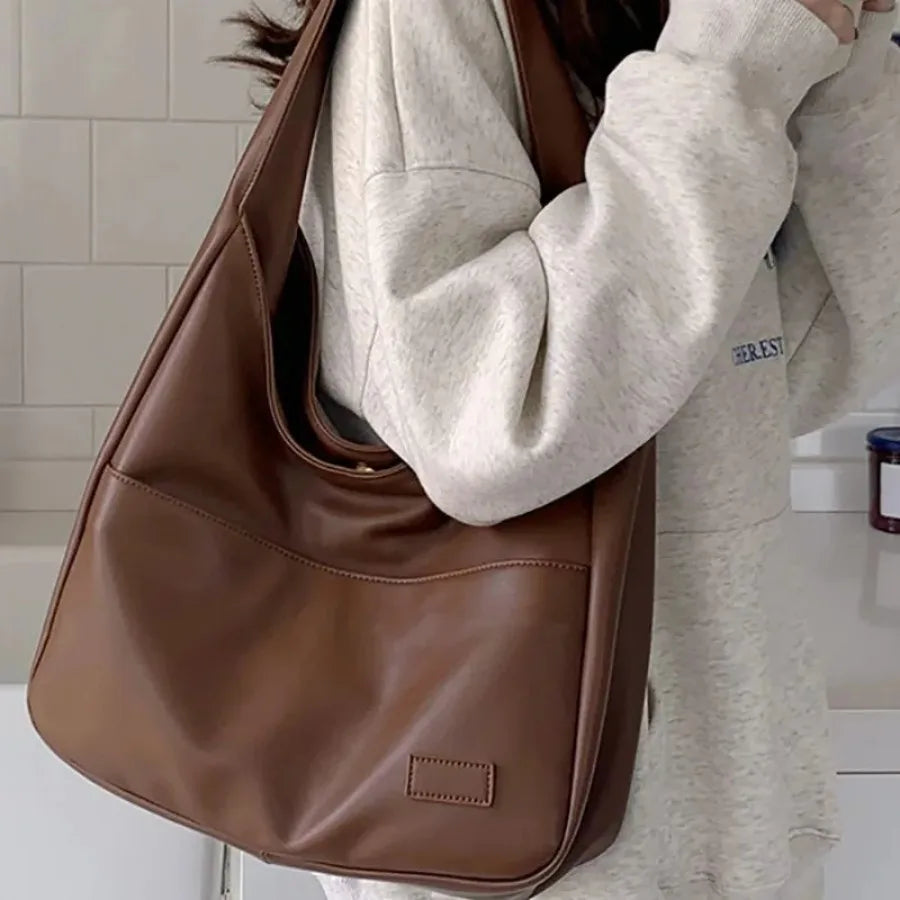 Women’s Large Capacity Tote Bag – Simple, Casual & Versatile Shoulder Bag