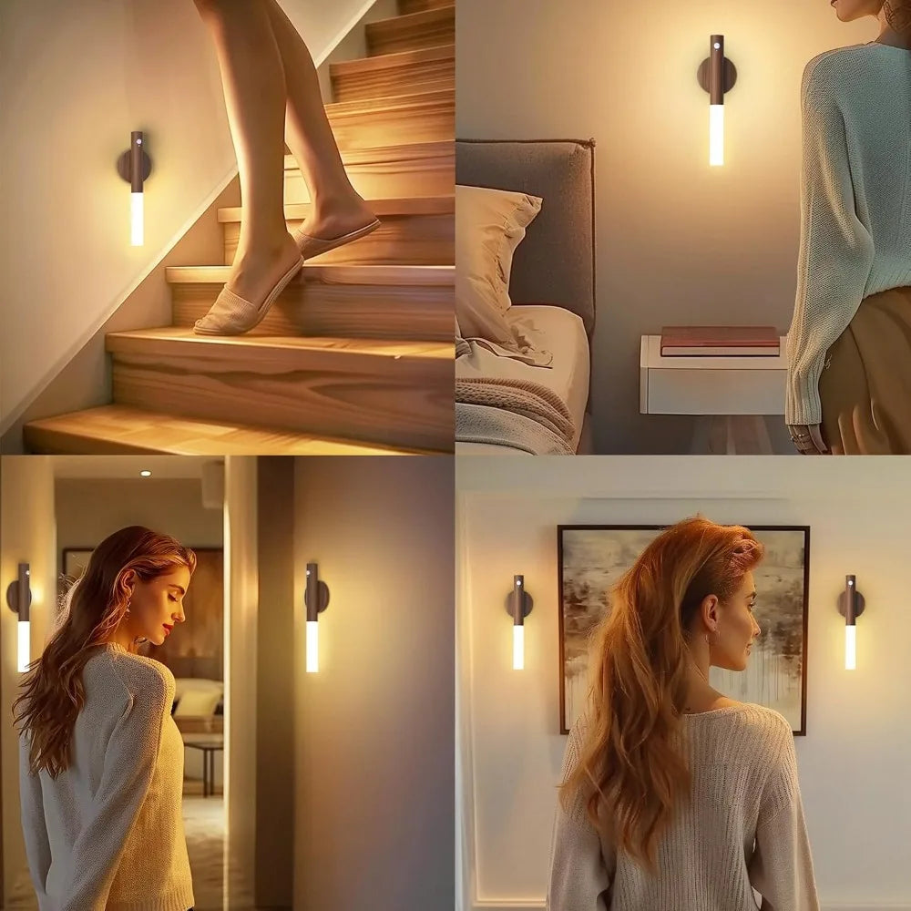 Intelligent Motion-Sensing LED Night Light - Rechargeable Lamp
