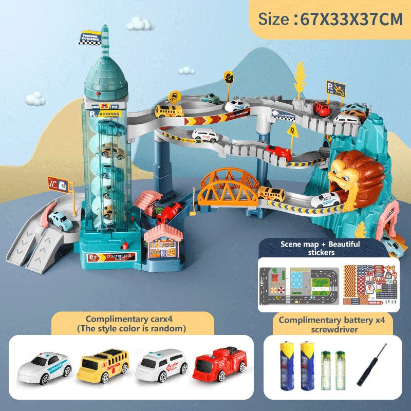 Lion King Mountain Adventure Car Track – Fun and Educational Racing Toy for Kids