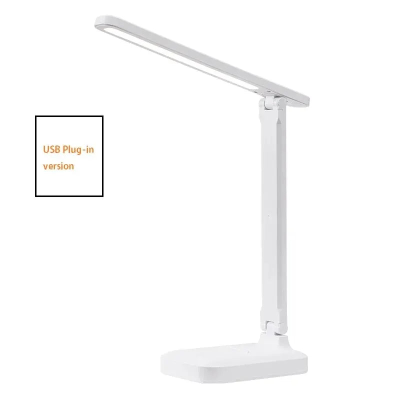 LED Foldable Desk Lamp – Touch Control with 3 Stepless Dimming & Eye-Care Light