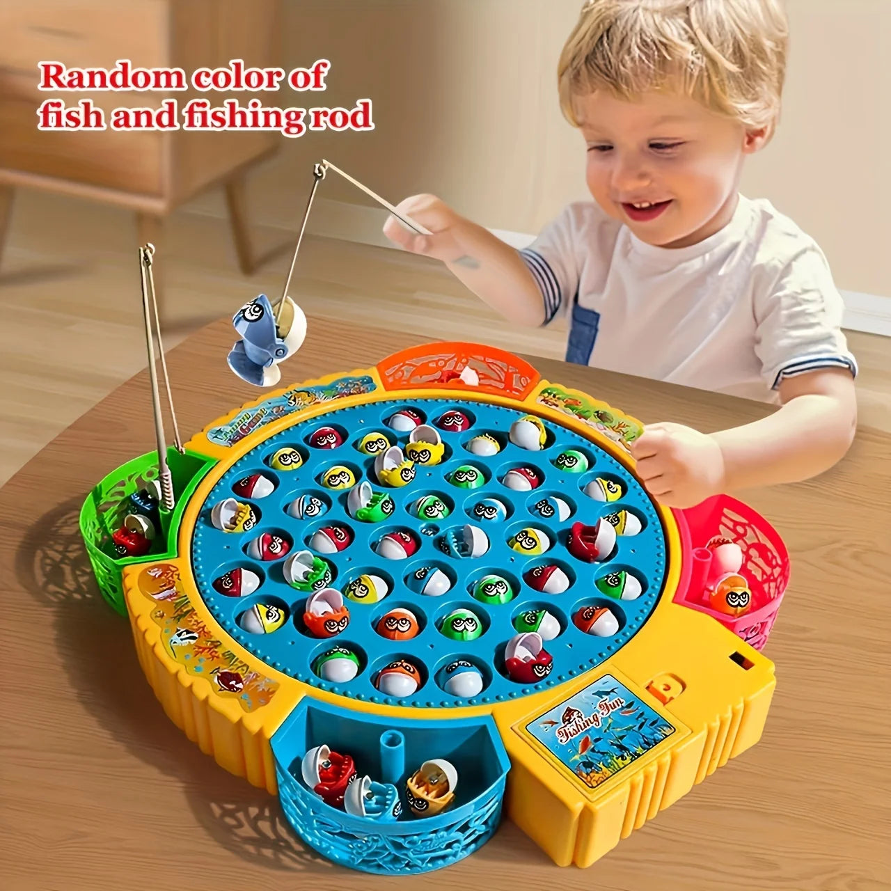 Interactive Fishing Game Toy with Music and Motion