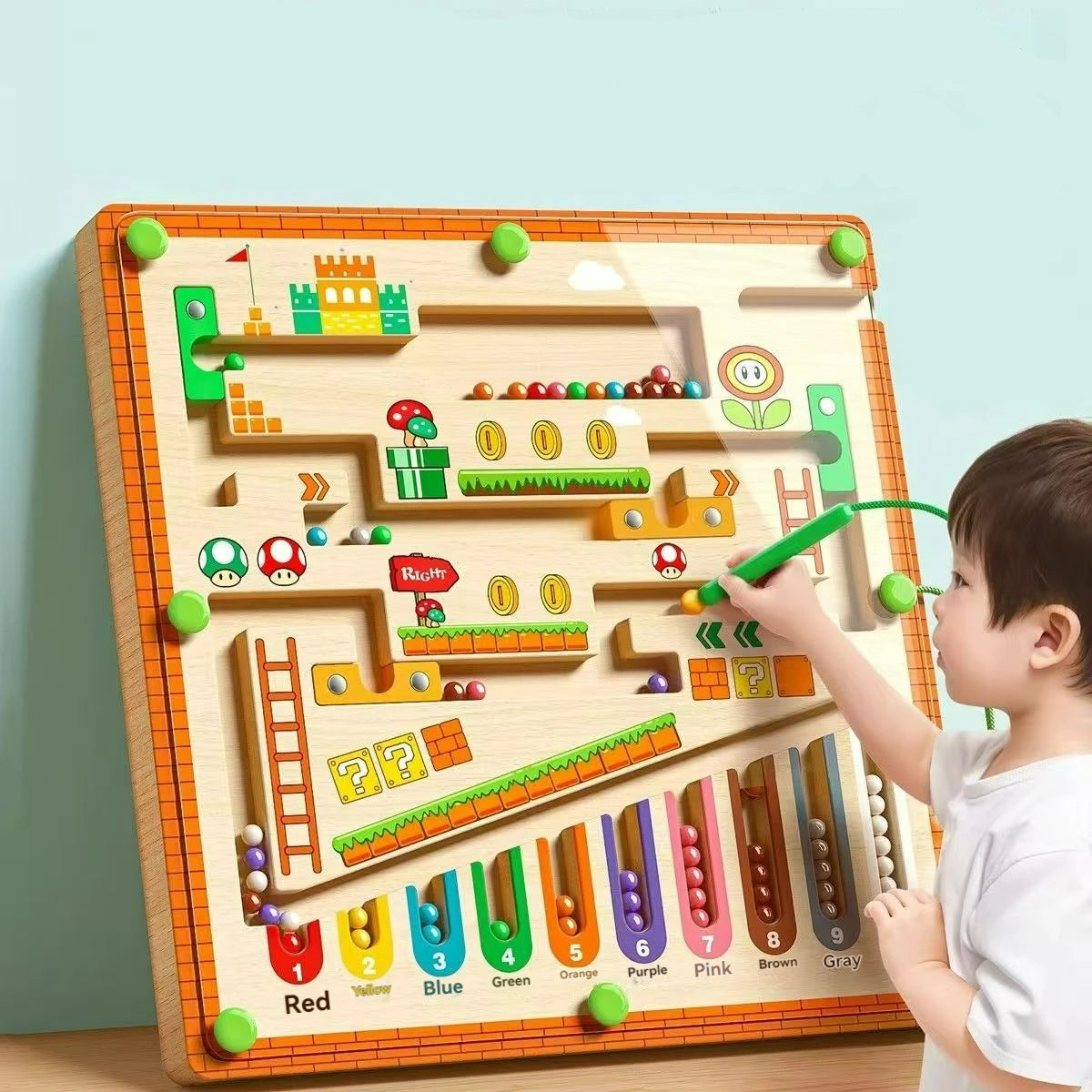 Children's Magnetic Bead Maze - Learn & Play