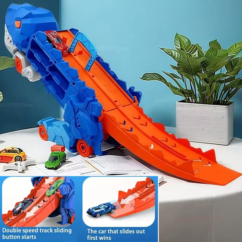 Dinosaur Car Carrier Truck – Transform & Race!