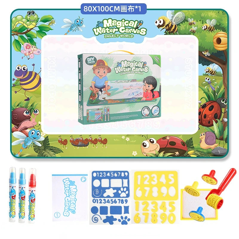 Magic Water Drawing Mat With Reusable Magic Pens 100x80CM