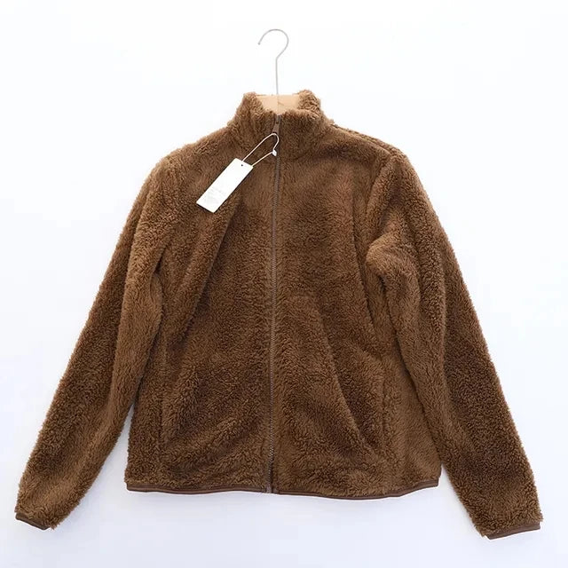 Women’s Winter Fleece Coat – Thick, Warm, Double-Sided Velvet & Coral Fleece Jacket, Polar Fleece Outerwear