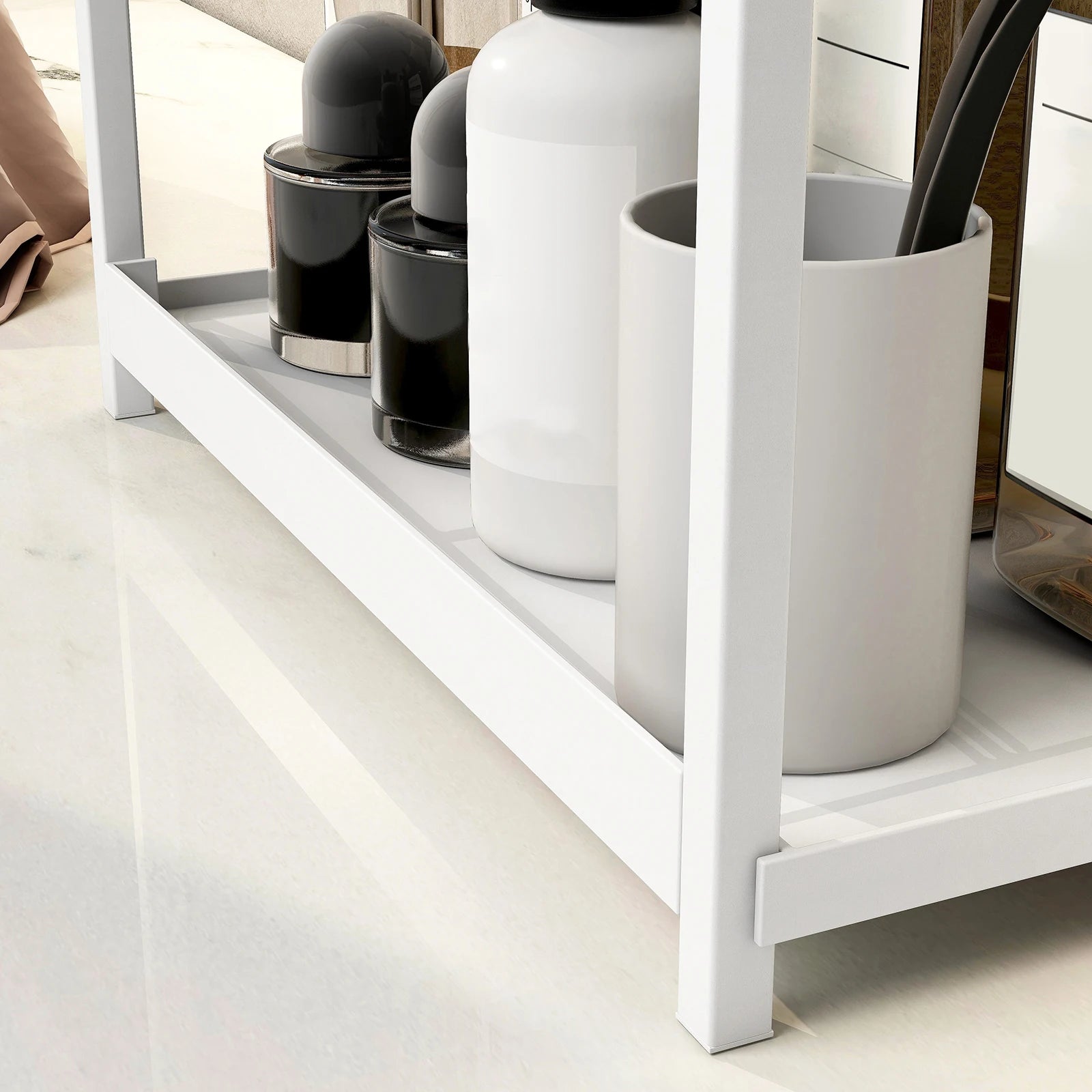 2-Tier Multifunctional Countertop Storage Rack – Large-Capacity Organiser for Bathroom Cosmetics & Kitchen Spices