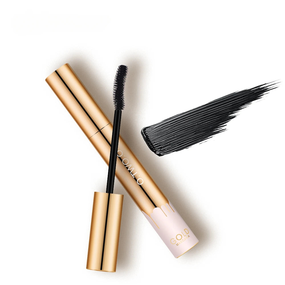 3D Lengthening Black Mascara – Long-Wearing Gold Tube with Eyelash Extension Effect and Lash Brush