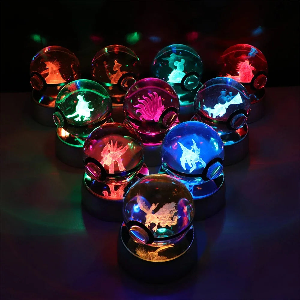 Pokémon LED Crystal PokeBall – Legendary Night Light Edition