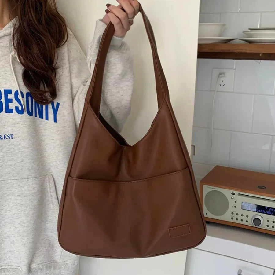 Women’s Large Capacity Tote Bag – Simple, Casual & Versatile Shoulder Bag