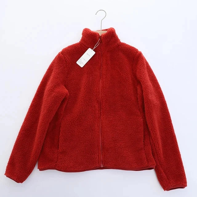 Women’s Winter Fleece Coat – Thick, Warm, Double-Sided Velvet & Coral Fleece Jacket, Polar Fleece Outerwear