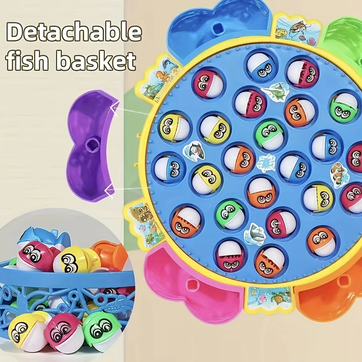 Interactive Fishing Game Toy with Music and Motion