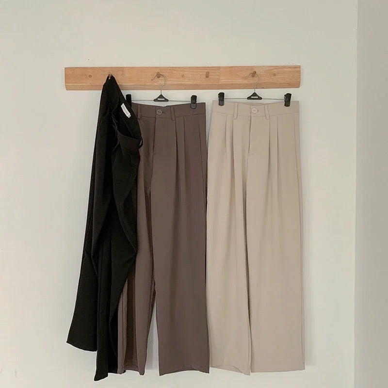 High Waist Straight Leg Office Pants – Women’s Casual Trousers