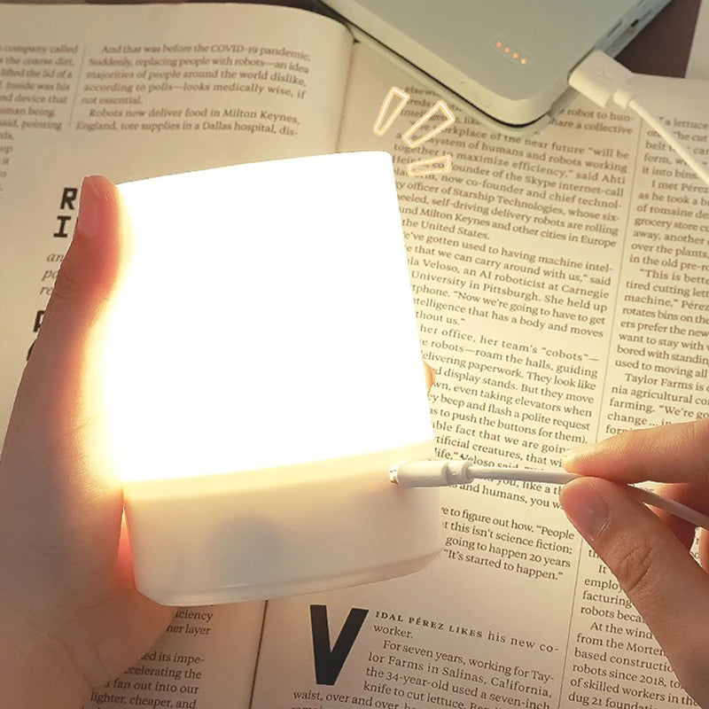 LED Bedside Night Light & Desk Lamp – Rechargeable, Dimmable Touch Control, Perfect for Bedroom & Reading