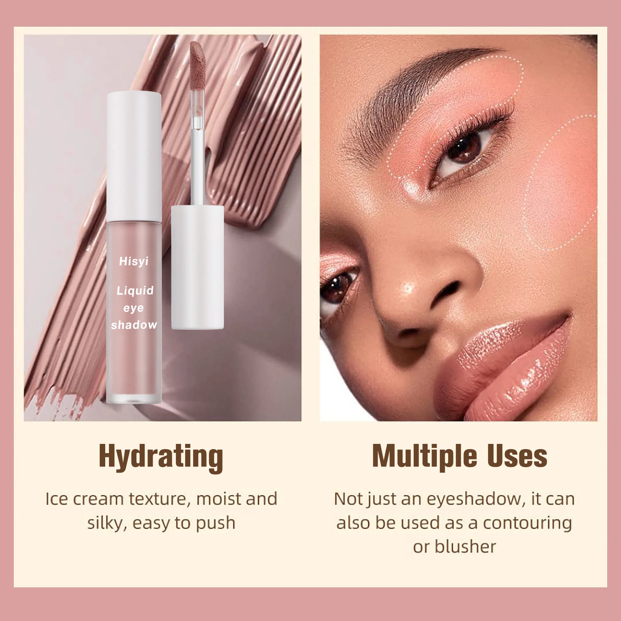 Hydrating Matte Liquid Eyeshadow – Four Earth Tones, Long-Lasting with Silky Smooth Application