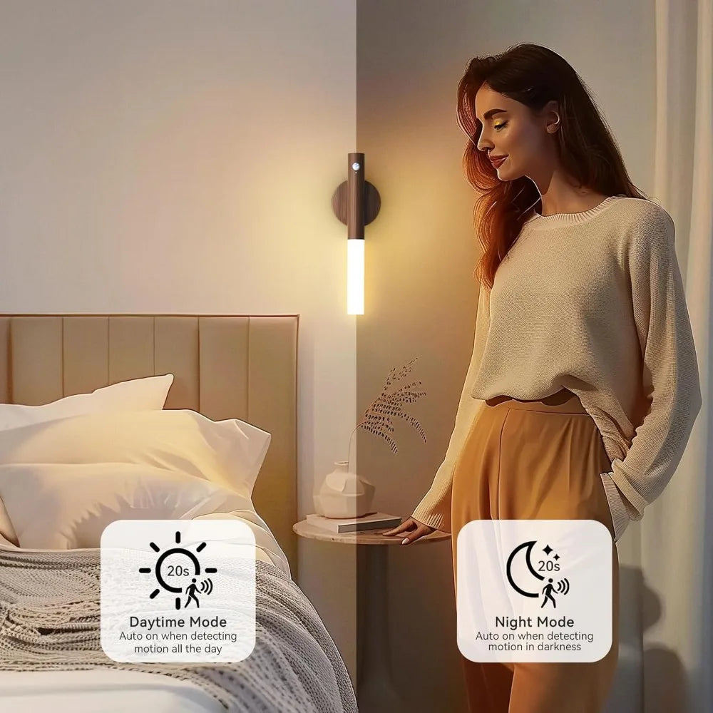 Intelligent Motion-Sensing LED Night Light - Rechargeable Lamp