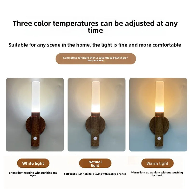 Intelligent Motion-Sensing LED Night Light - Rechargeable Lamp