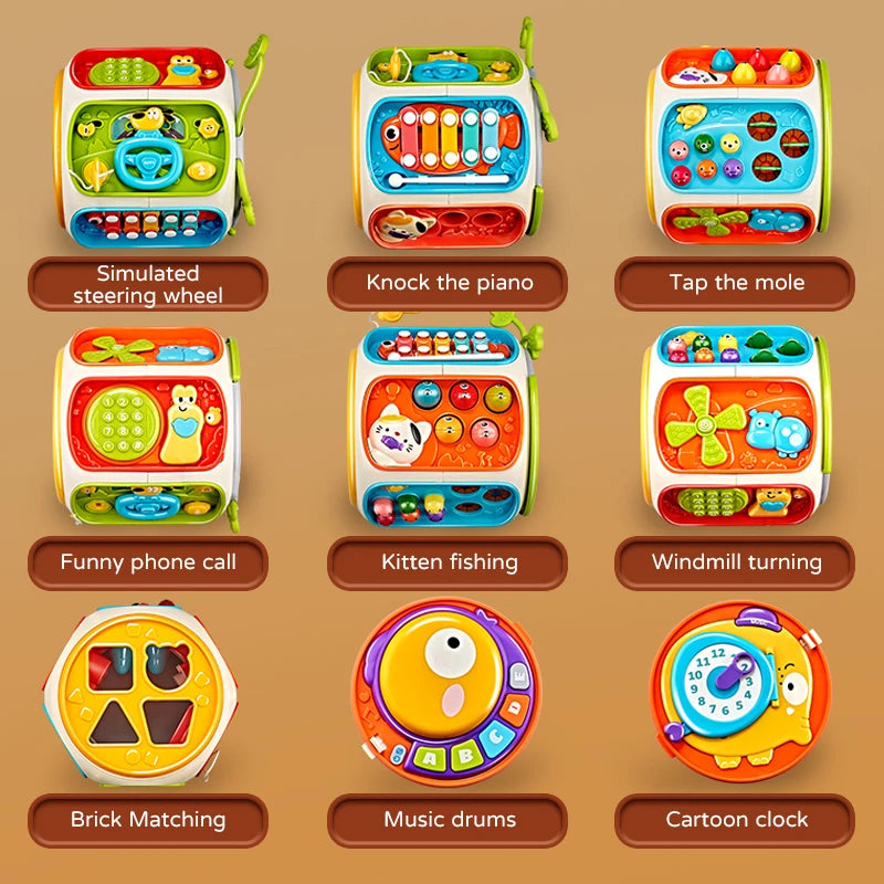 Baby Puzzle Multifunctional Toy with Music, Light, and Educational Features