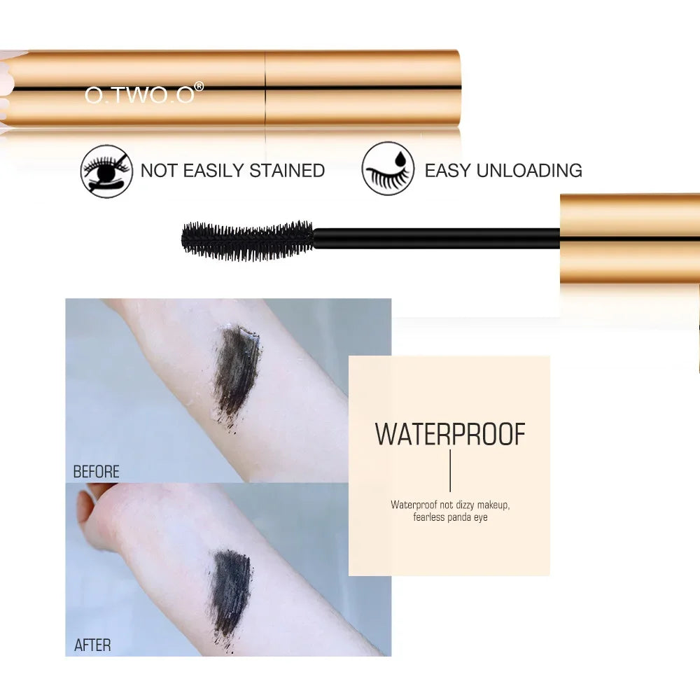 3D Lengthening Black Mascara – Long-Wearing Gold Tube with Eyelash Extension Effect and Lash Brush