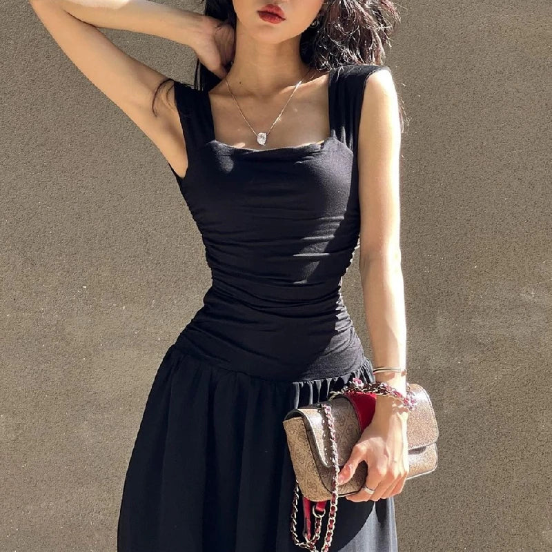 Elegant Ruched Bodycon Maxi Dress