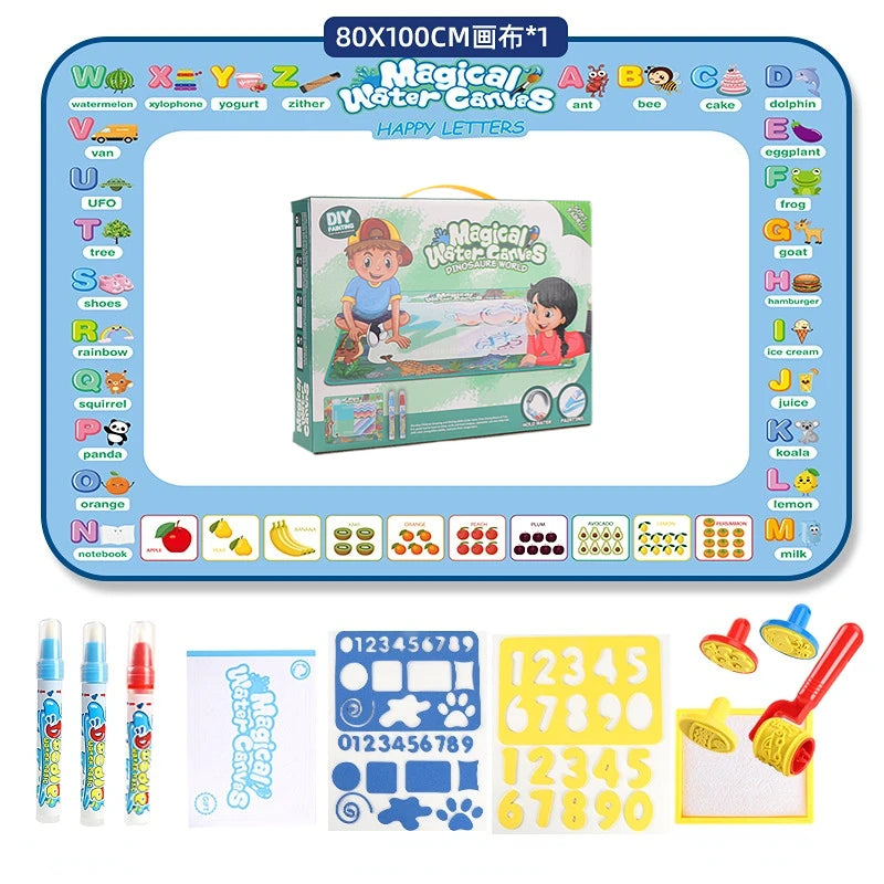 Magic Water Drawing Mat With Reusable Magic Pens 100x80CM
