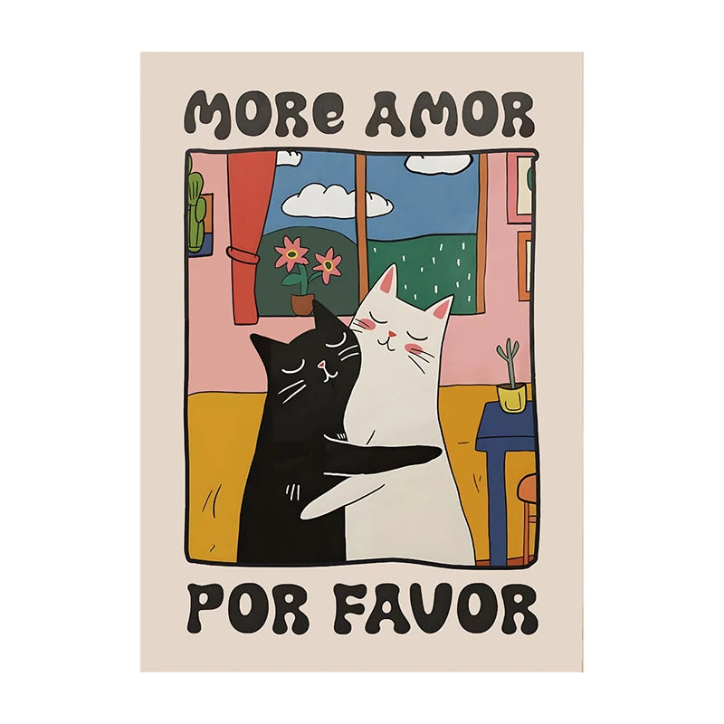 Retro Kitchen Canvas Poster – Cat Chef Art Print, Wall Decor for Kitchen, Bedroom, and Home, Perfect Gift Idea