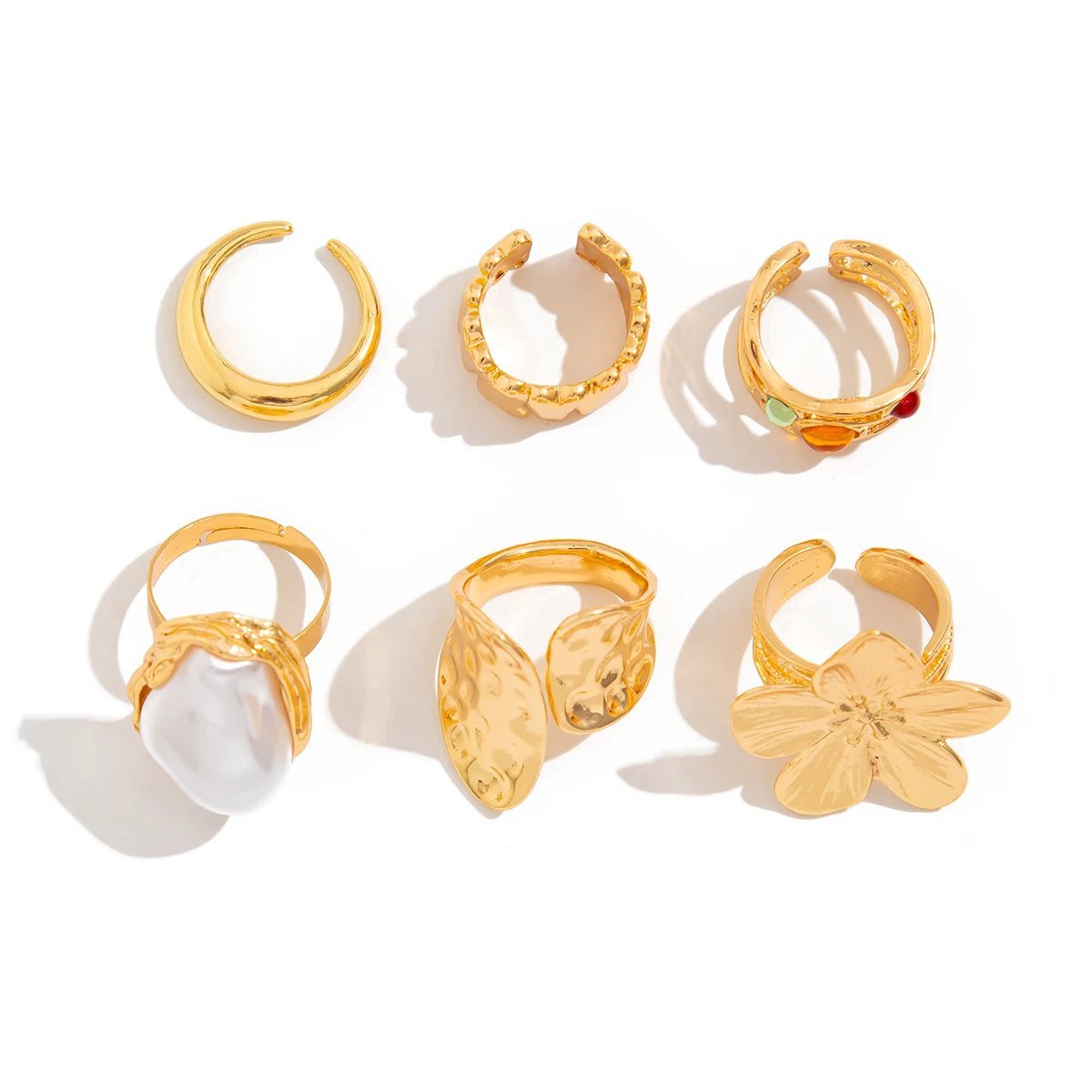 Elegant Baroque Open Ring Set – Adjustable Jewellery Accessories