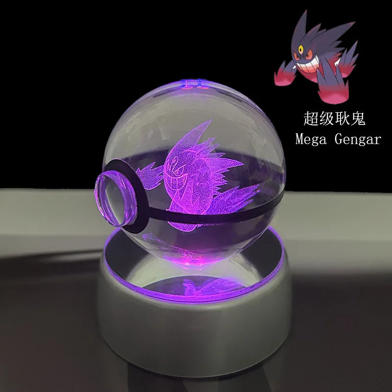 Pokémon LED Crystal PokeBall – Legendary Night Light Edition