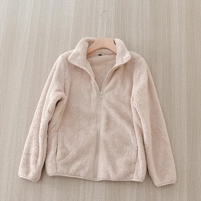Women’s Winter Fleece Coat – Thick, Warm, Double-Sided Velvet & Coral Fleece Jacket, Polar Fleece Outerwear