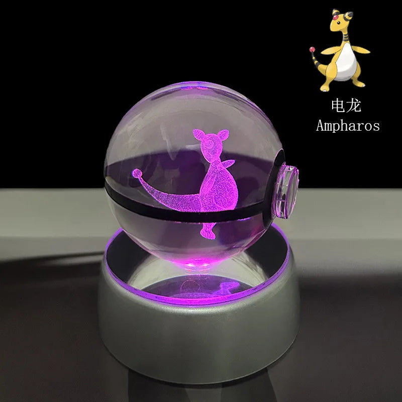 Pokémon LED Crystal PokeBall – Legendary Night Light Edition