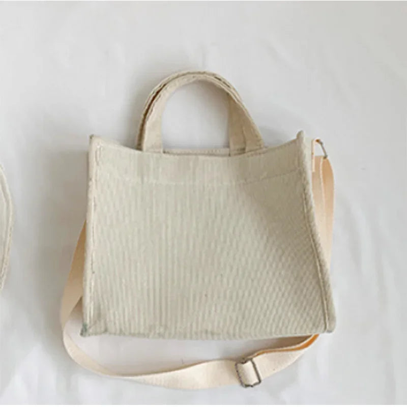 Stylish and Versatile Corduroy Convertible Bag – Handbag and Shoulder Bag for Women