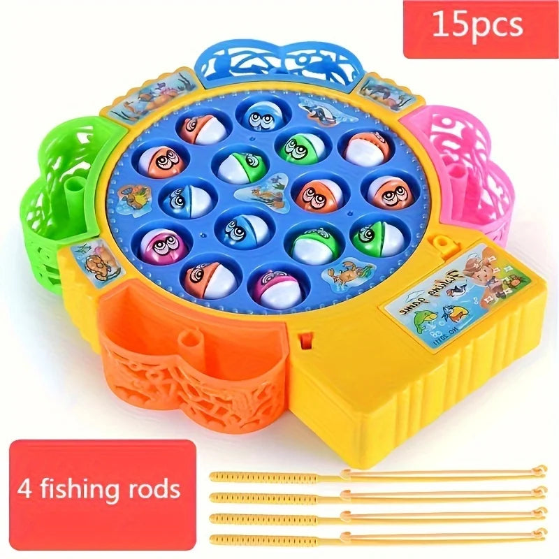 Interactive Fishing Game Toy with Music and Motion