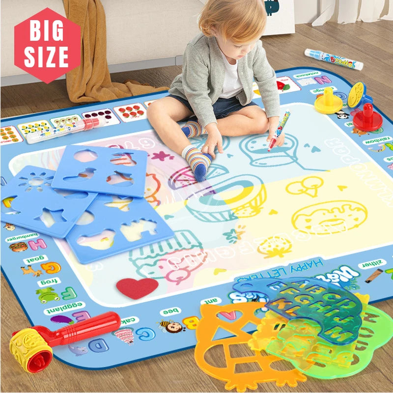 Magic Water Drawing Mat With Reusable Magic Pens 100x80CM