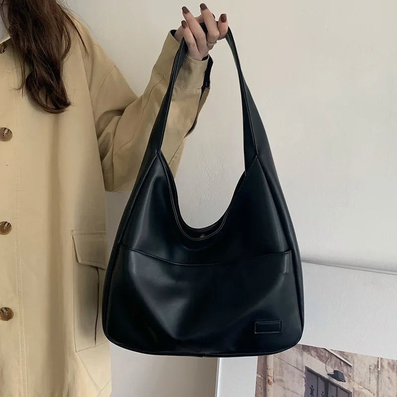 Women’s Large Capacity Tote Bag – Simple, Casual & Versatile Shoulder Bag