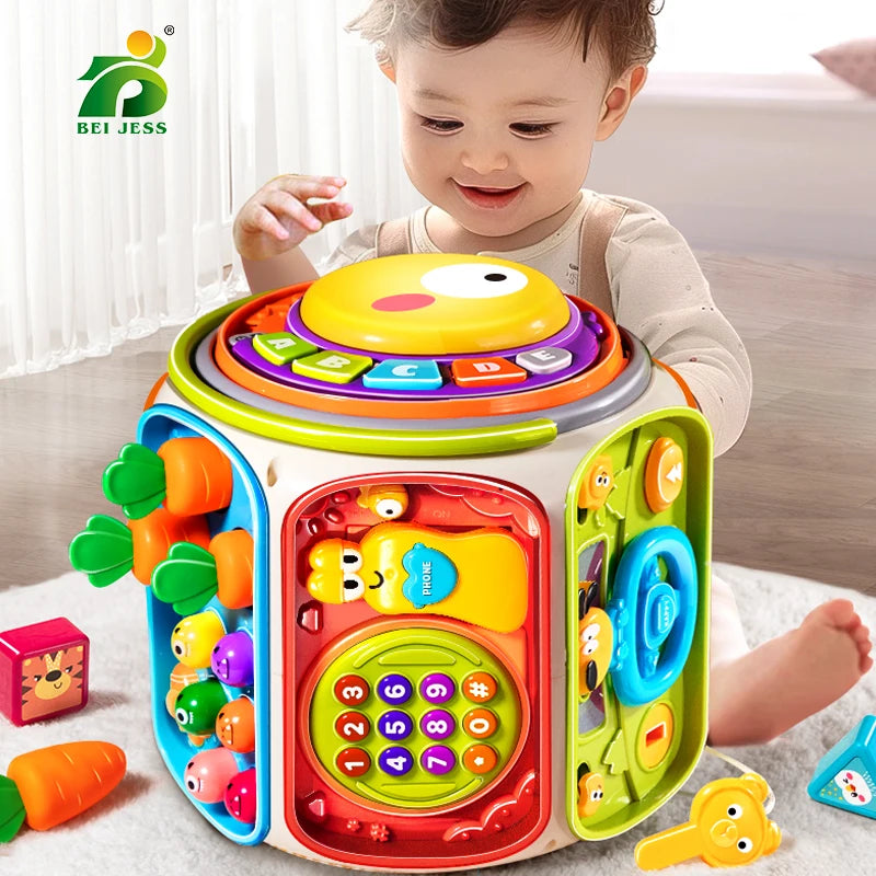 Baby Puzzle Multifunctional Toy with Music, Light, and Educational Features