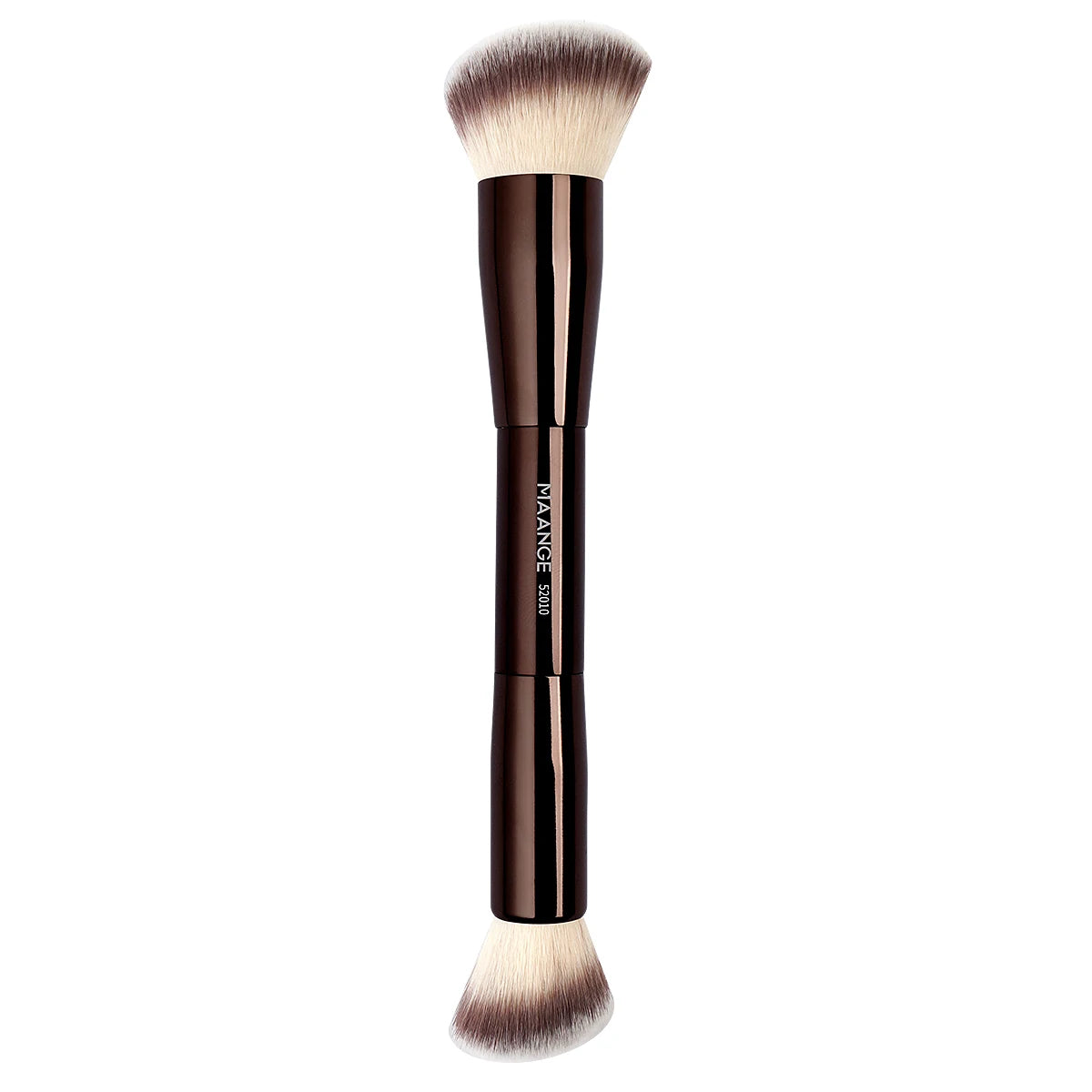Double-Headed Makeup Brush with Soft Fiber Bristles – Foundation, Powder, Concealer, Blusher & Bronzer Brush
