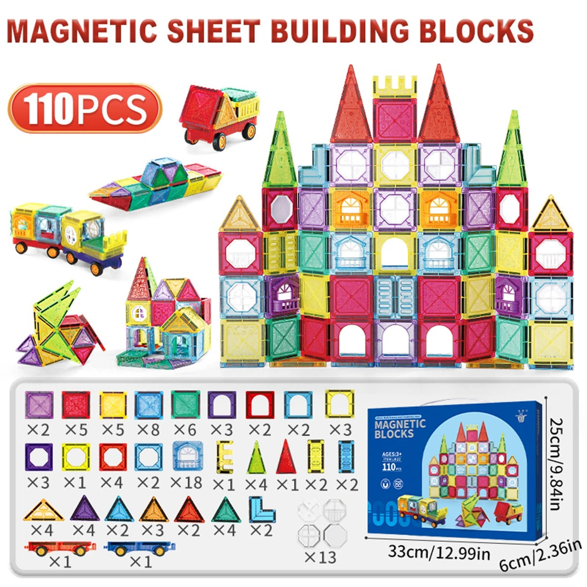 Magic Magnetic Tiles for Kids - Creative Building and Fun Learning