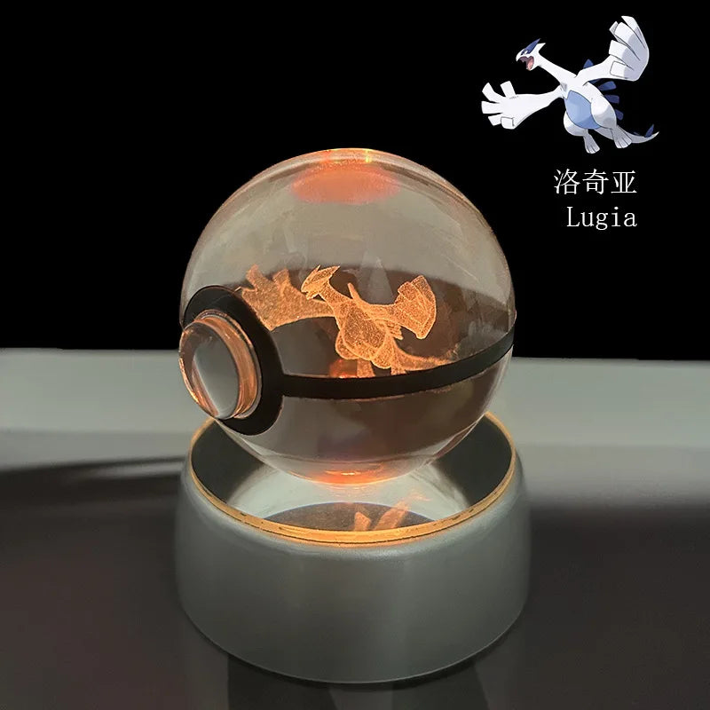 Pokémon LED Crystal PokeBall – Legendary Night Light Edition